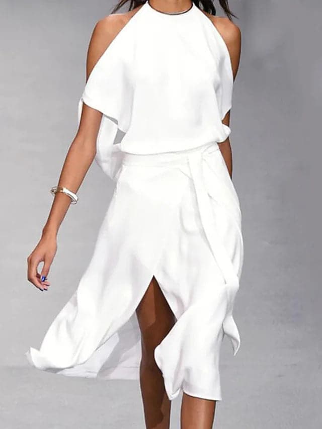 Aitana | Kvinders Off-Shoulder Midikjole med Flydende Snit 2