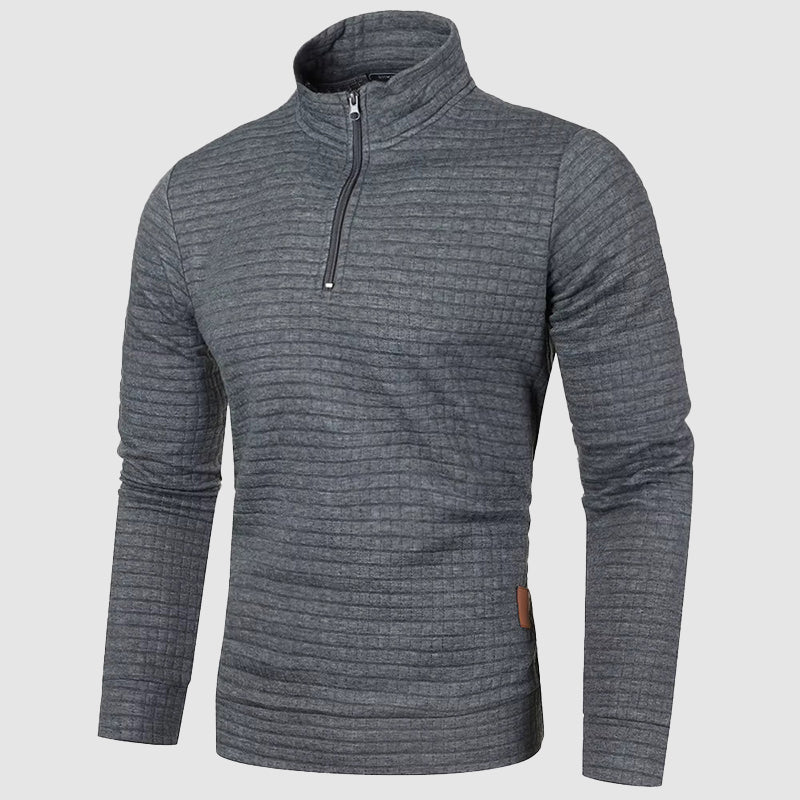 Men's Quarter-Zip Mock Neck Sweatshirt | Textured Finish 6