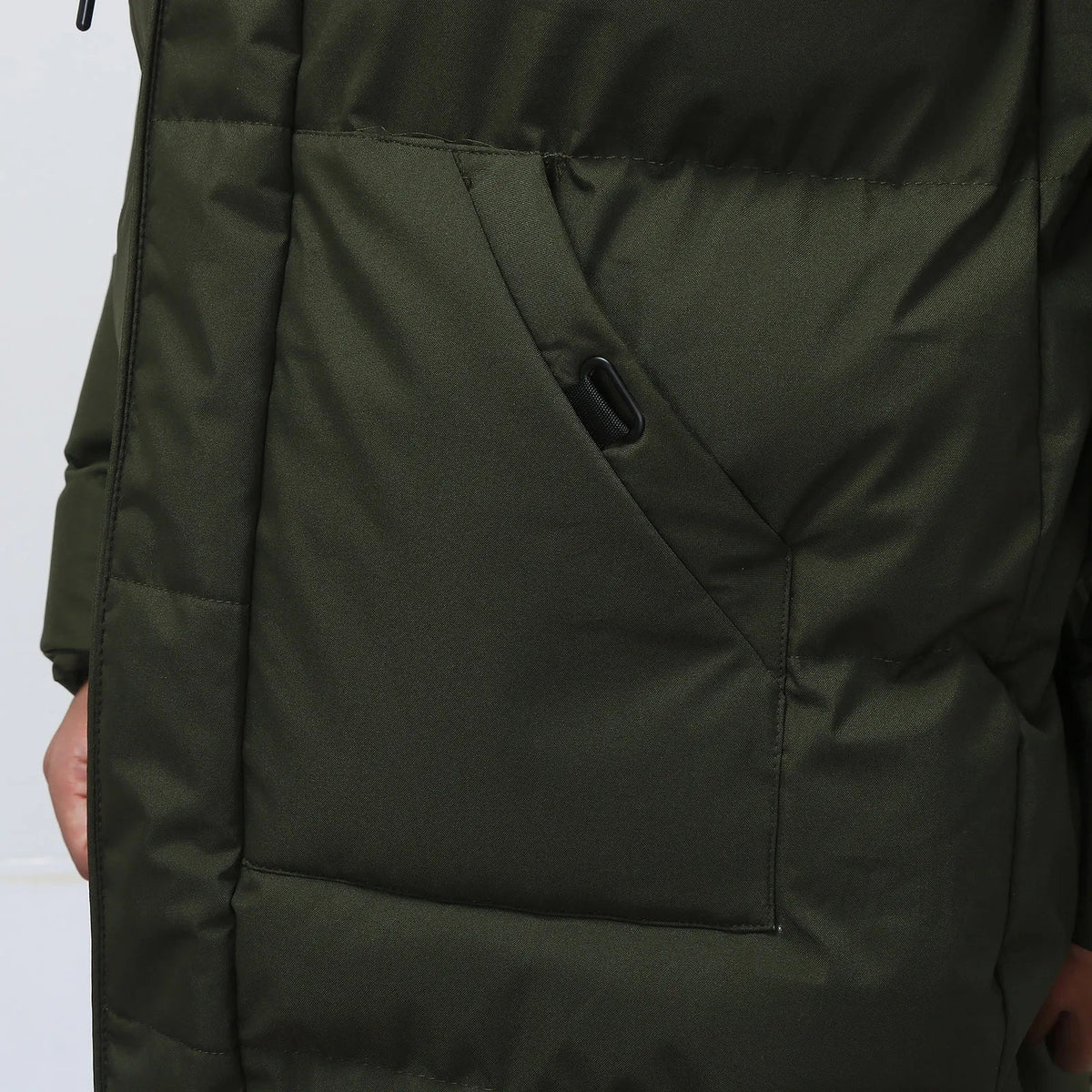 Men's Quilted Hooded Puffer Coat Mid-Length Winter Jacket 5