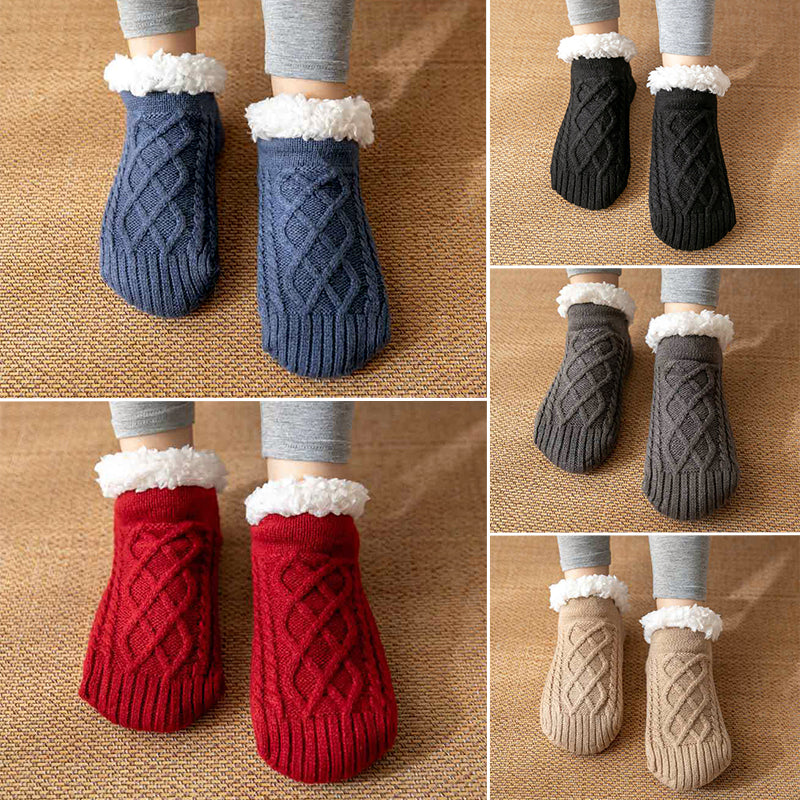 Women’s Non-Slip Knit Slipper Socks with Warm Inner Lining 8