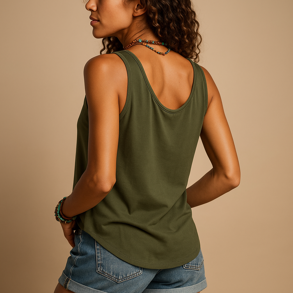 Ærmeløs V-hals Top | Boho Sommermode 1