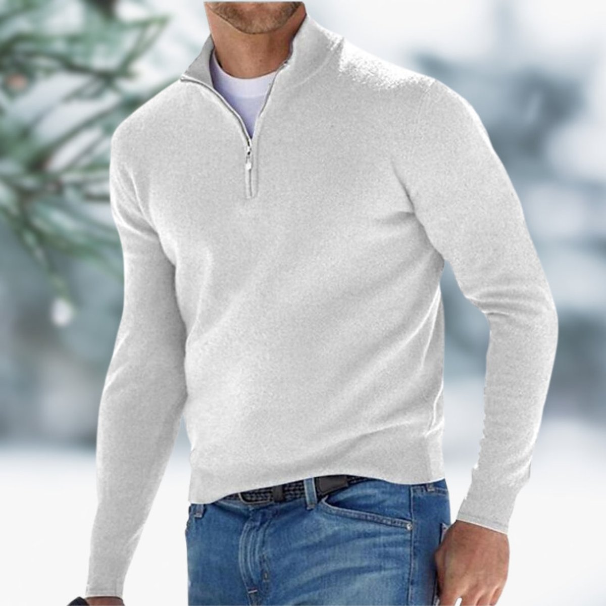 Aiden | Men's Quarter-Zip Soft Knit Sweater 2