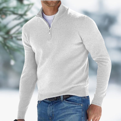 Aiden | Men's Quarter-Zip Soft Knit Sweater 2