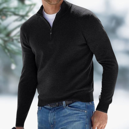 Aiden | Men's Quarter-Zip Soft Knit Sweater 3