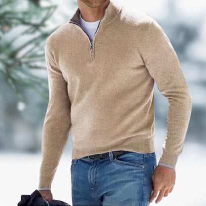Aiden | Men's Quarter-Zip Soft Knit Sweater 4
