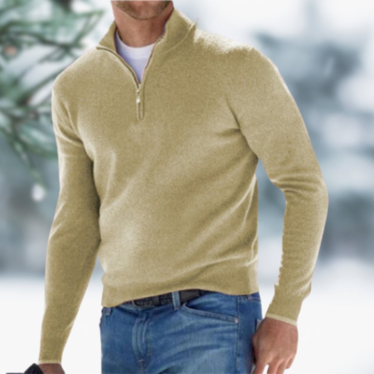Aiden | Men's Quarter-Zip Soft Knit Sweater 7