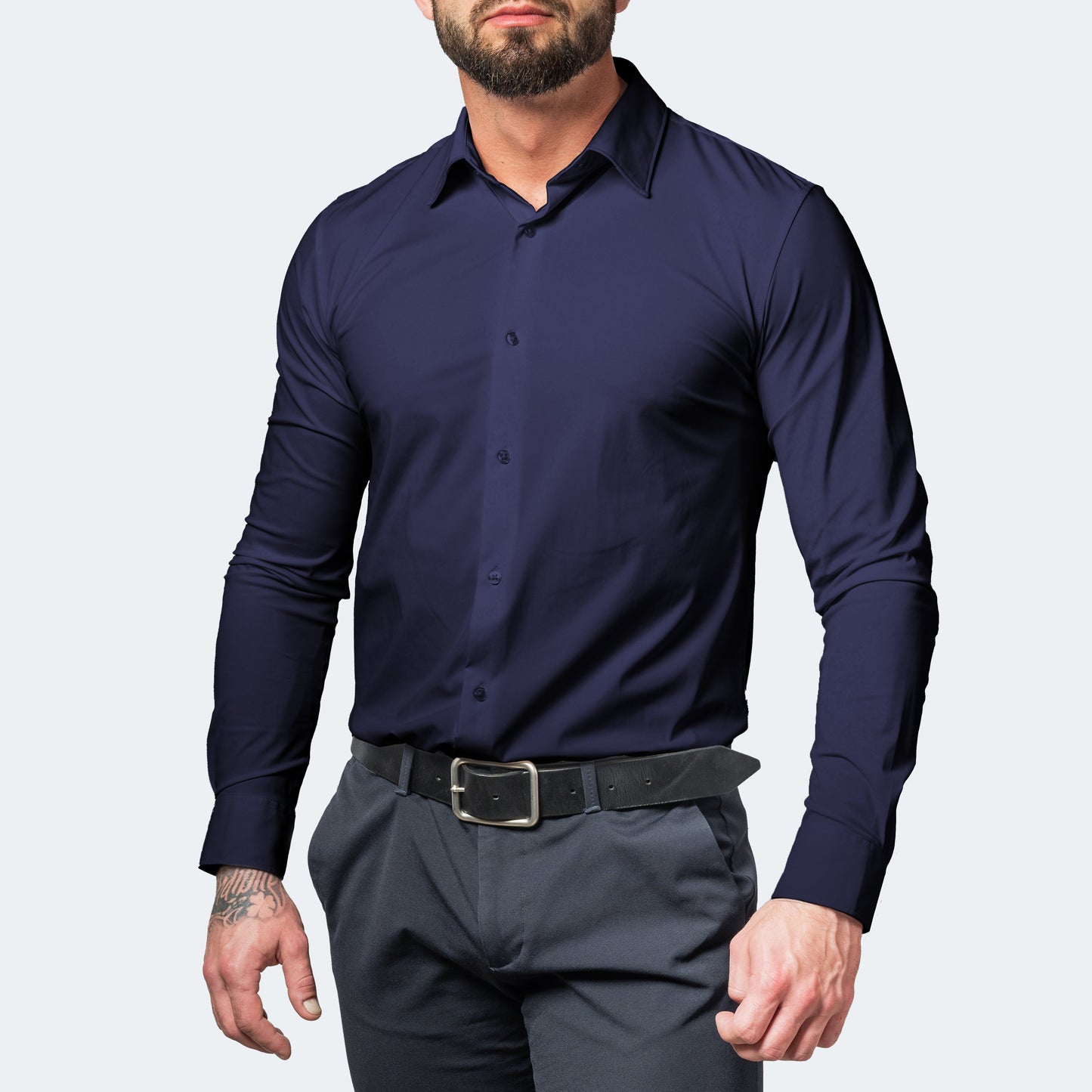 Alexander | Rynkefri Herre Skjorte Slim Fit Stretch 4