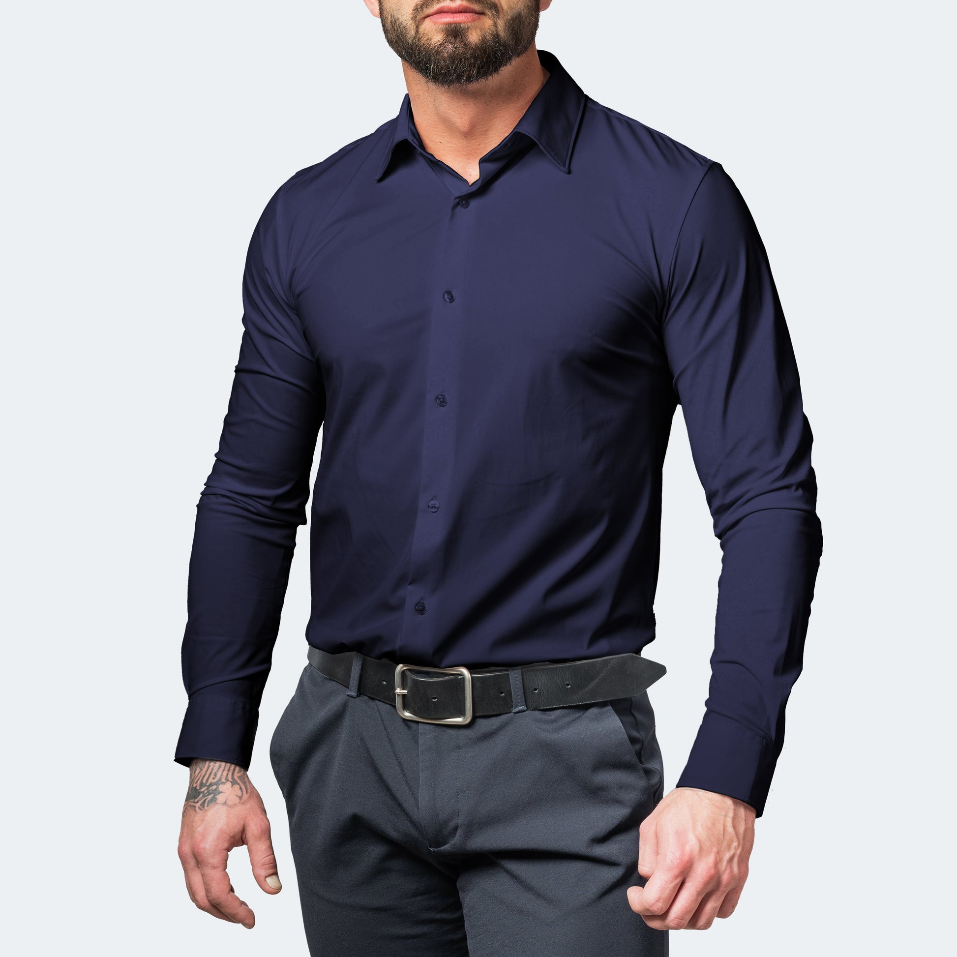 Alexander | Rynkefri Herre Skjorte Slim Fit Stretch 4