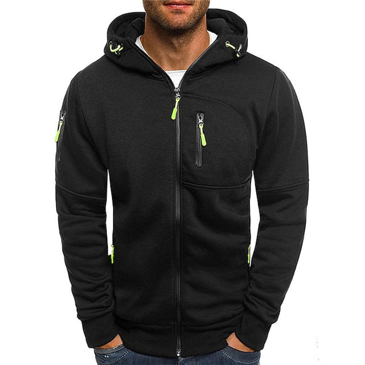 Benjamin | Men's Zip-Up Hooded Knit Fleece Sweater 1