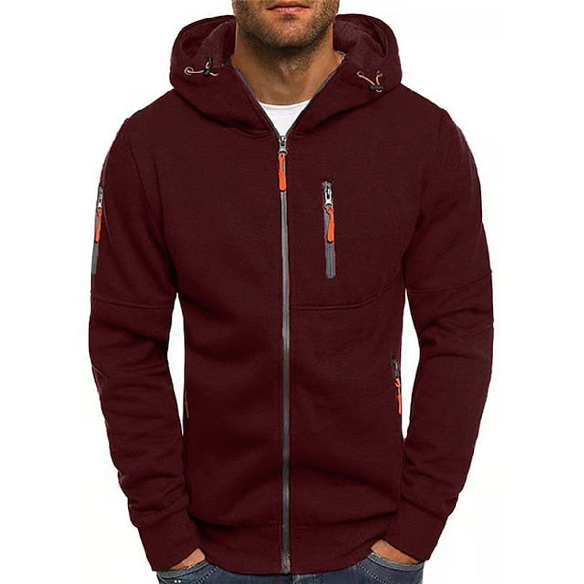 Benjamin | Men's Zip-Up Hooded Knit Fleece Sweater 4