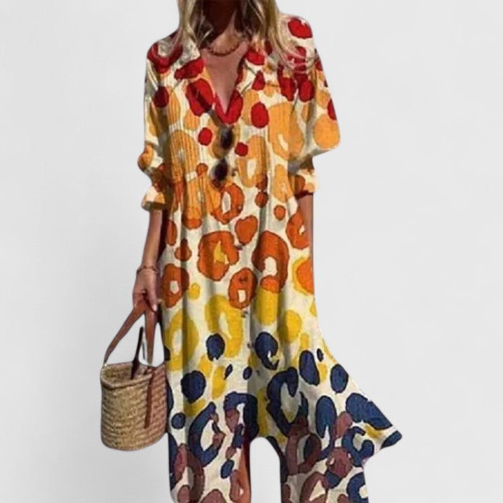 Boho Sommerkjole | Elegant Kvindekjole i Livlige Farver 3