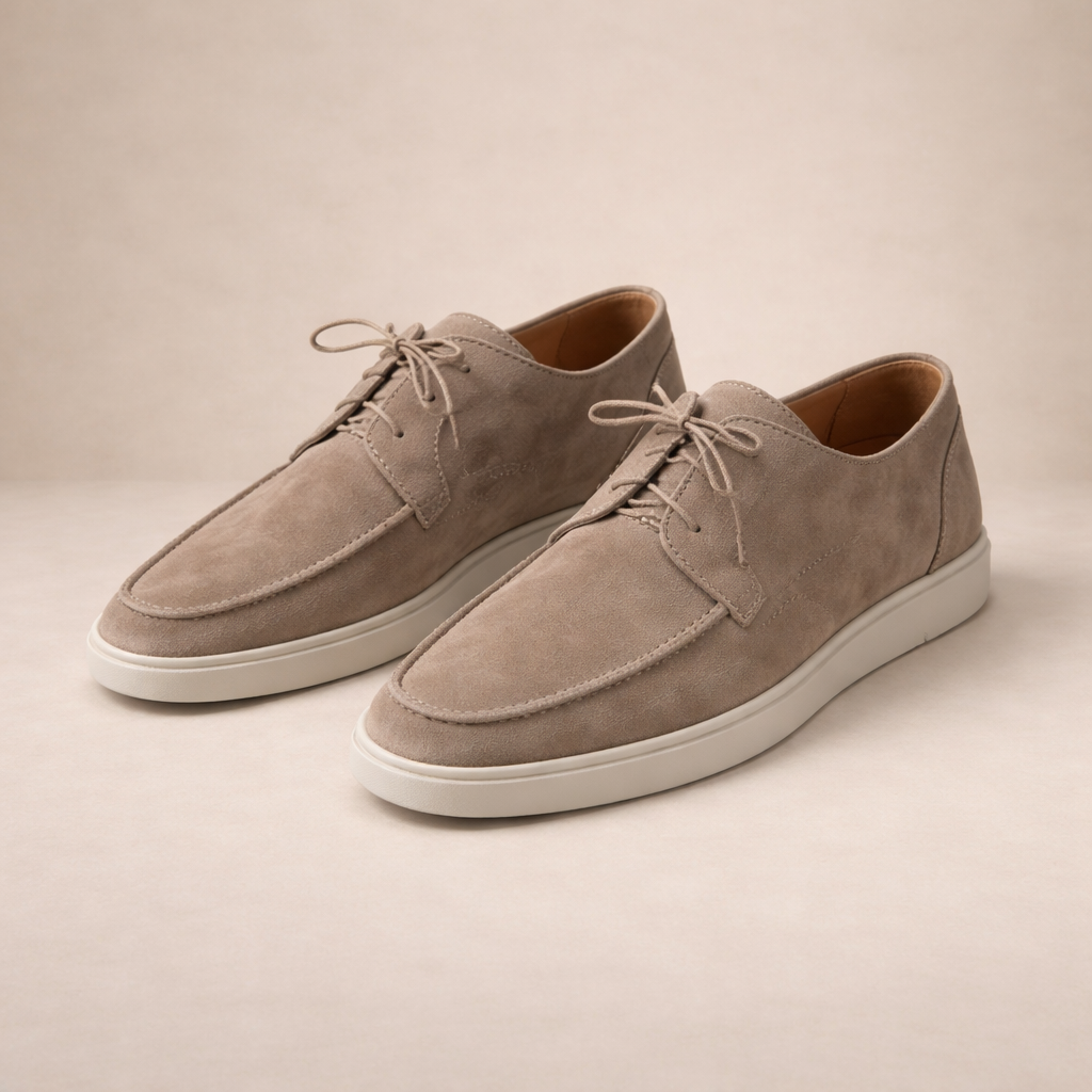 Brown Suede Lace-Up Loafers | Men's Footwear 0