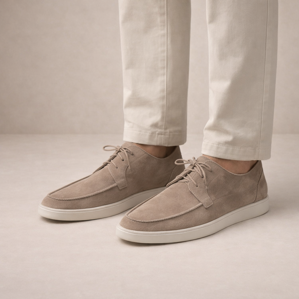 Brown Suede Lace-Up Loafers | Men's Footwear 1