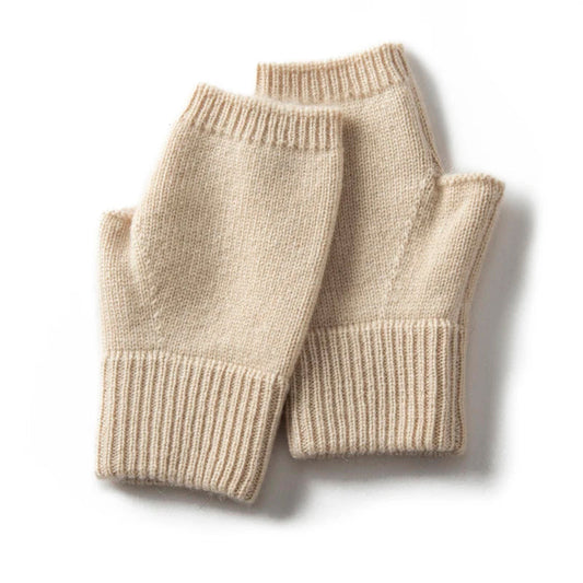 Cashmere Fingerless Mittens | Soft Warm Winter Gloves 0