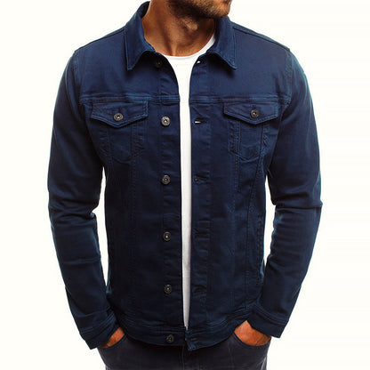 Classic Slim Fit Denim Jacket | Men's Casual Outerwear 0