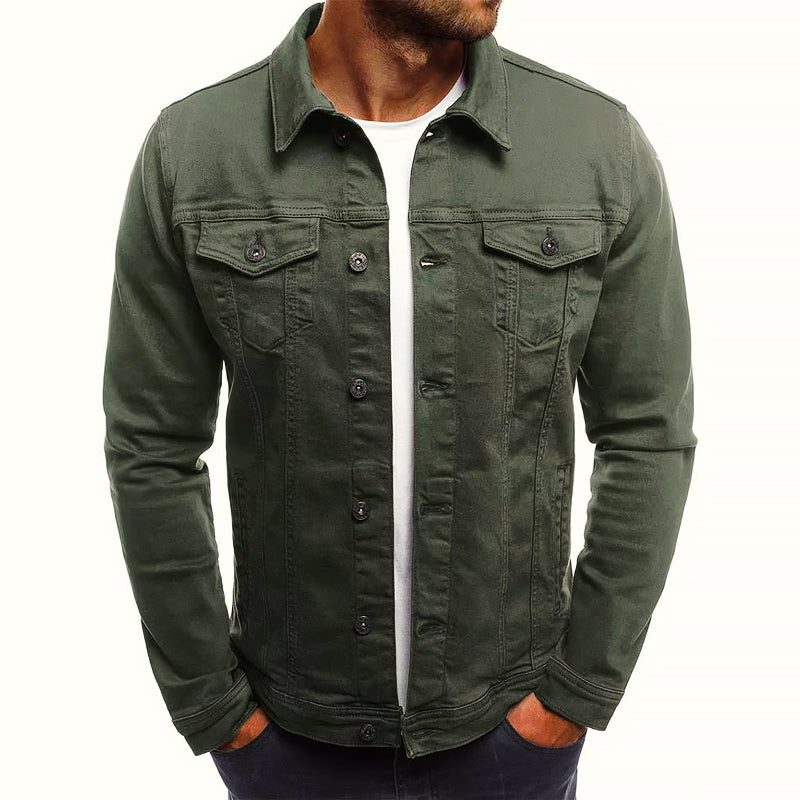 Classic Slim Fit Denim Jacket | Men's Casual Outerwear 1