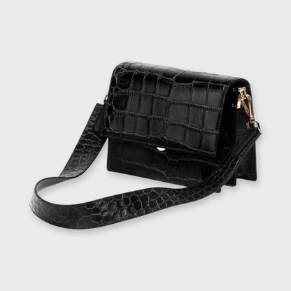 Crocodile Print Shoulder Bag Compact Elegant Design 0