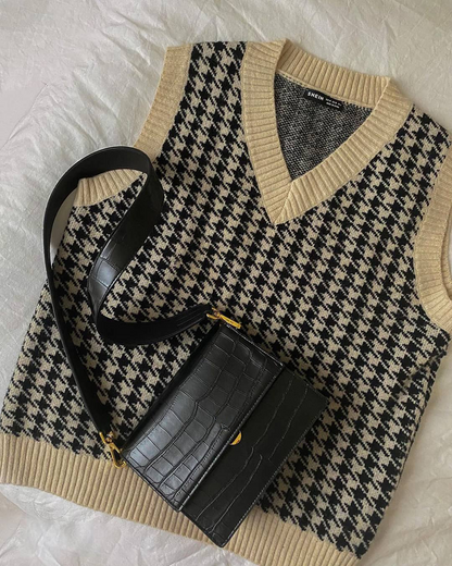 Crocodile Print Shoulder Bag Compact Elegant Design 5