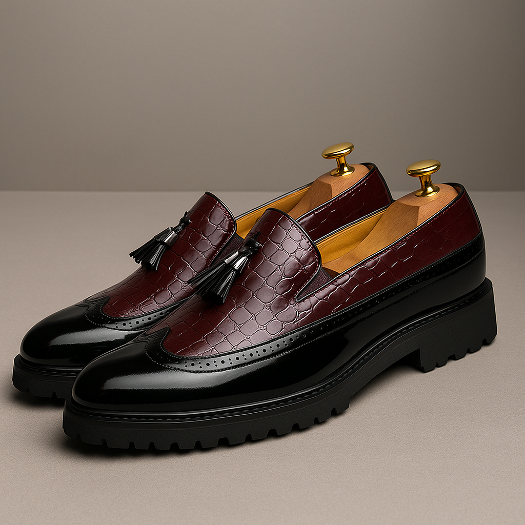 Dalton Croc-Embossed Tassel Loafers | Men's Slip-On Shoes 1