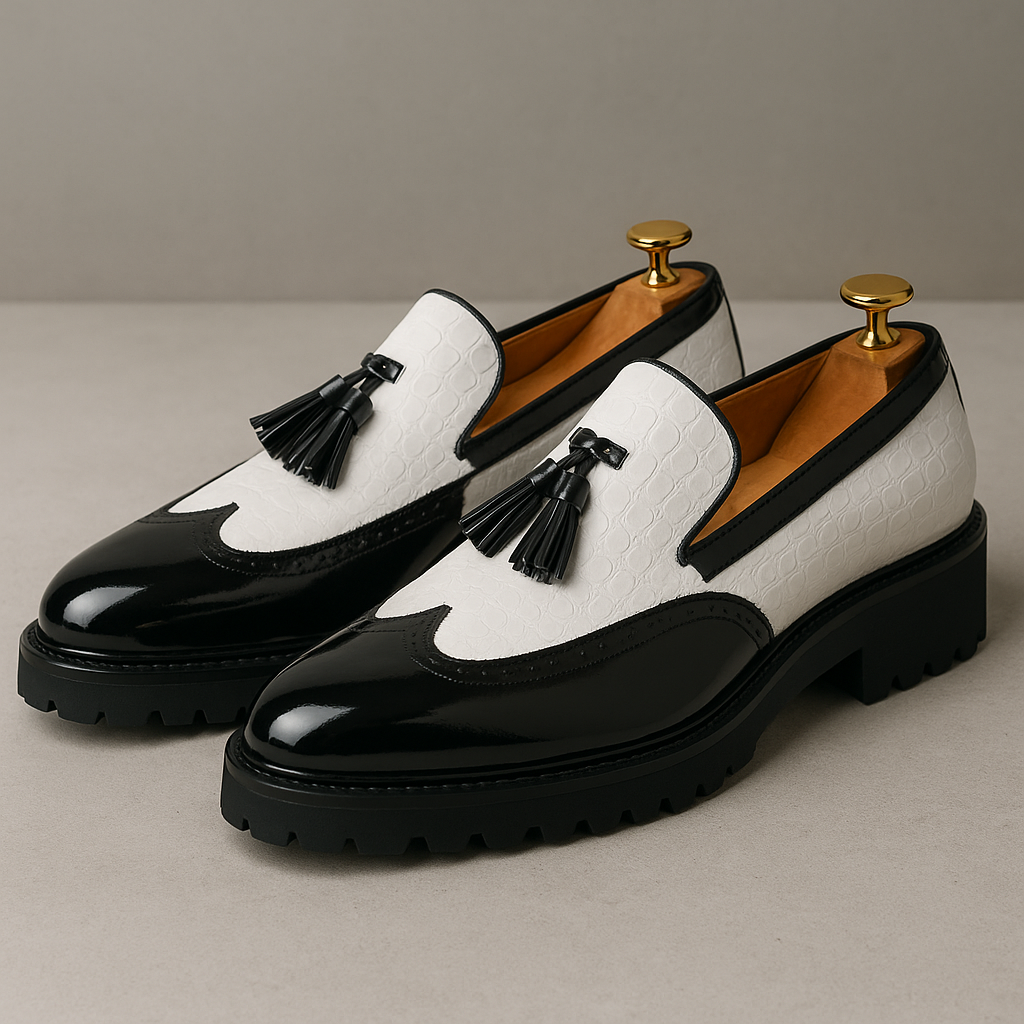 Dalton Croc-Embossed Tassel Loafers | Men's Slip-On Shoes 3