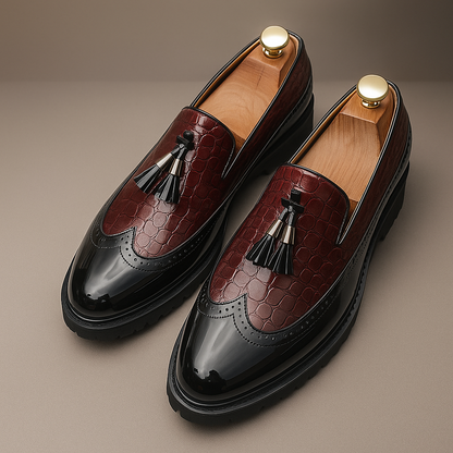 Dalton Croc-Embossed Tassel Loafers | Men's Slip-On Shoes 7