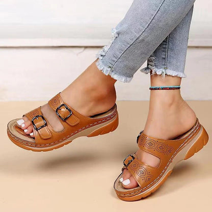 Dame Sandaler | Blødt Læder med Gelsål Komfort 0