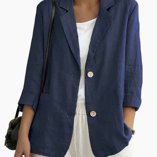 Dameblazer Med To-Knaps Design | Elegant Kontorjakke 0