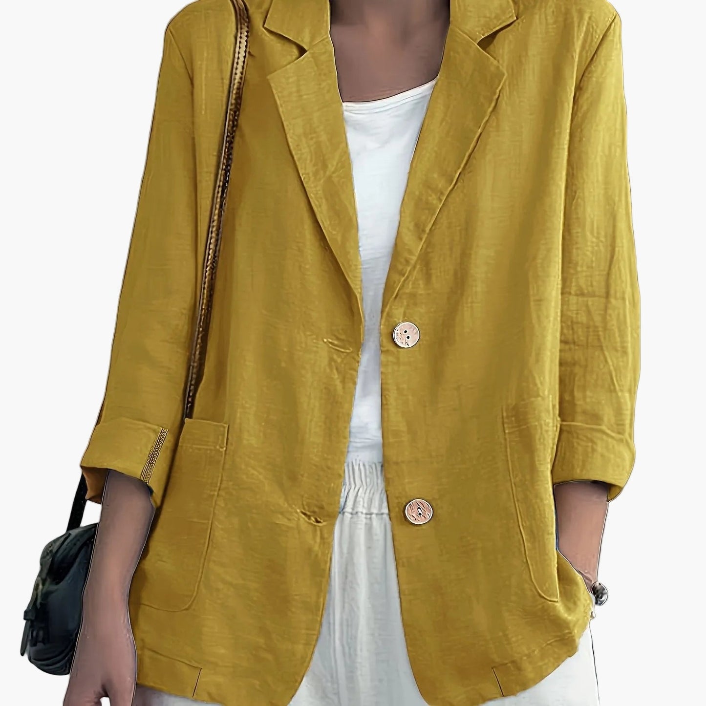 Dameblazer Med To-Knaps Design | Elegant Kontorjakke 14
