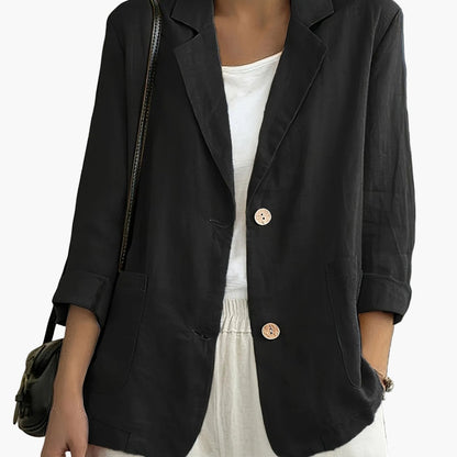 Dameblazer Med To-Knaps Design | Elegant Kontorjakke 18