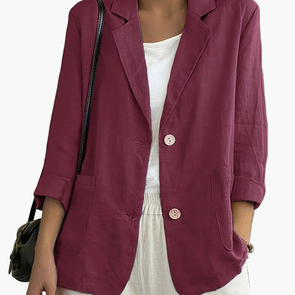 Dameblazer Med To-Knaps Design | Elegant Kontorjakke 20