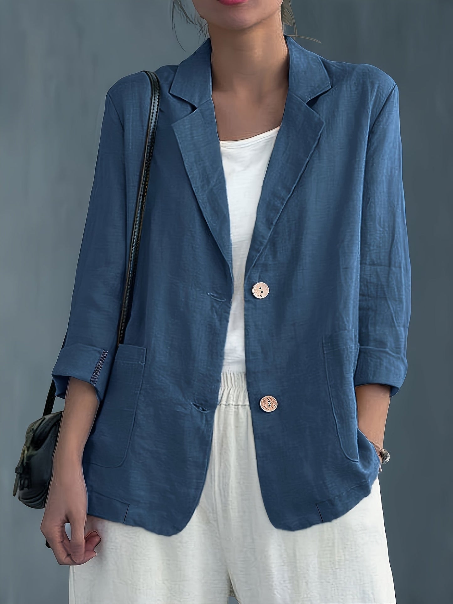 Dameblazer Med To-Knaps Design | Elegant Kontorjakke 5