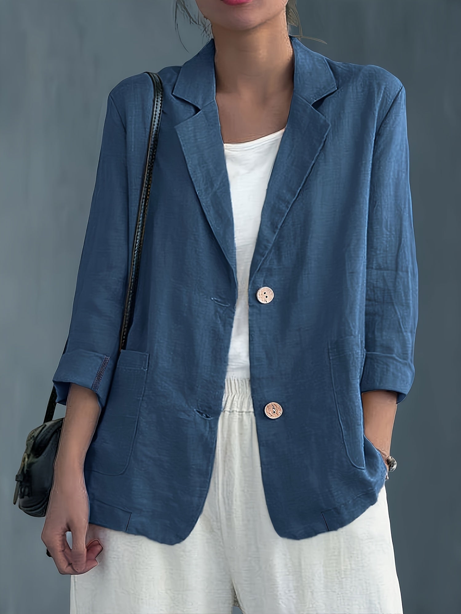 Dameblazer Med To-Knaps Design | Elegant Kontorjakke 5