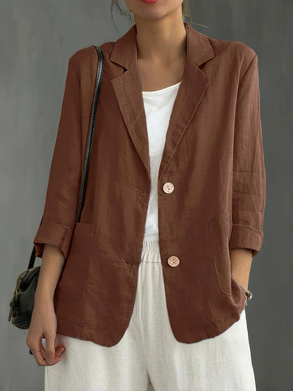 Dameblazer Med To-Knaps Design | Elegant Kontorjakke 8