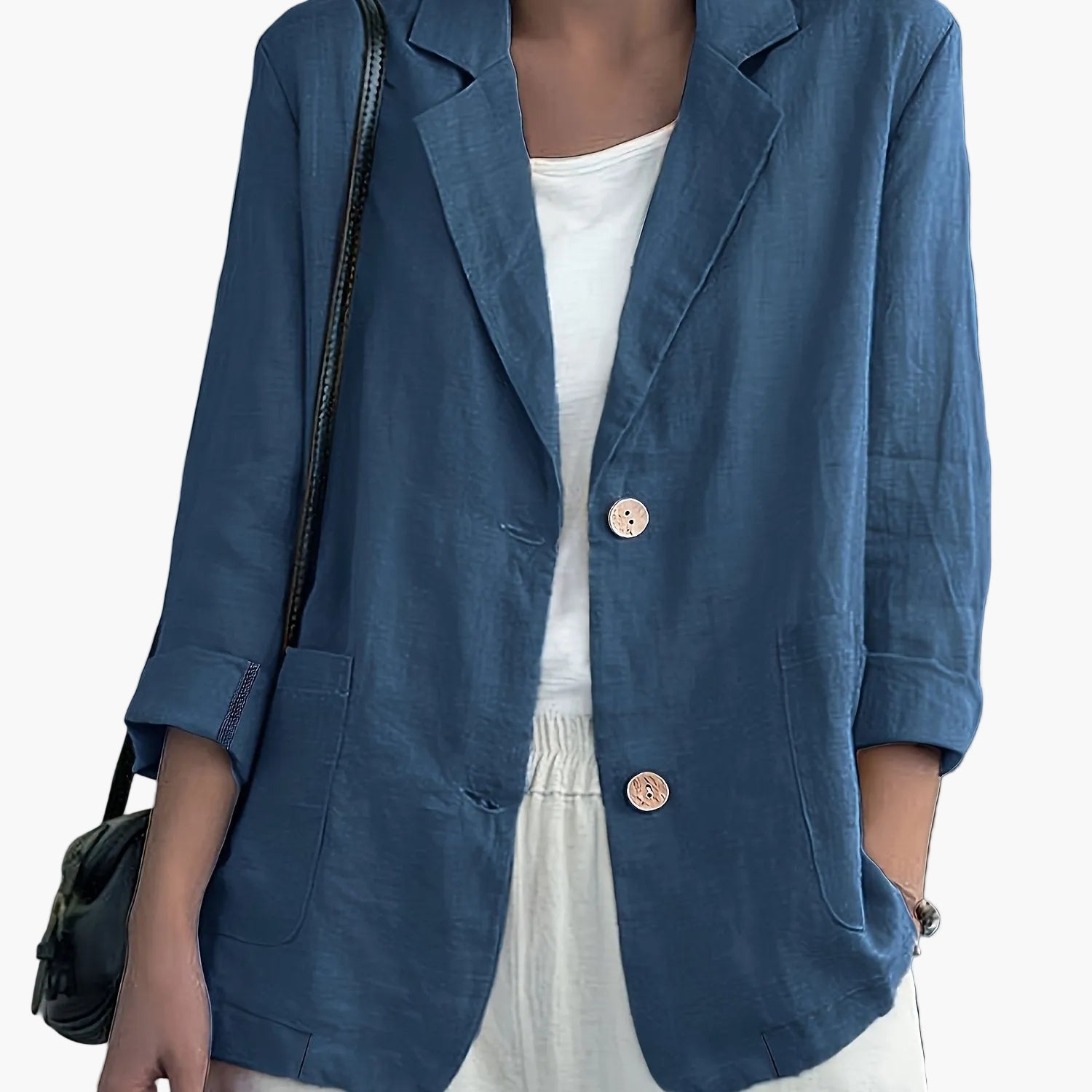 Dameblazer Med To-Knaps Design | Elegant Kontorjakke 9