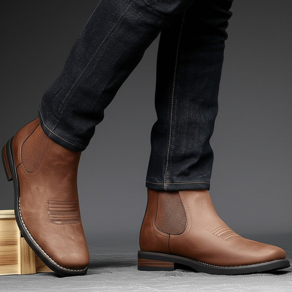 Daniel | Men's Western-Style Chelsea Slip-On Ankle Boots 2