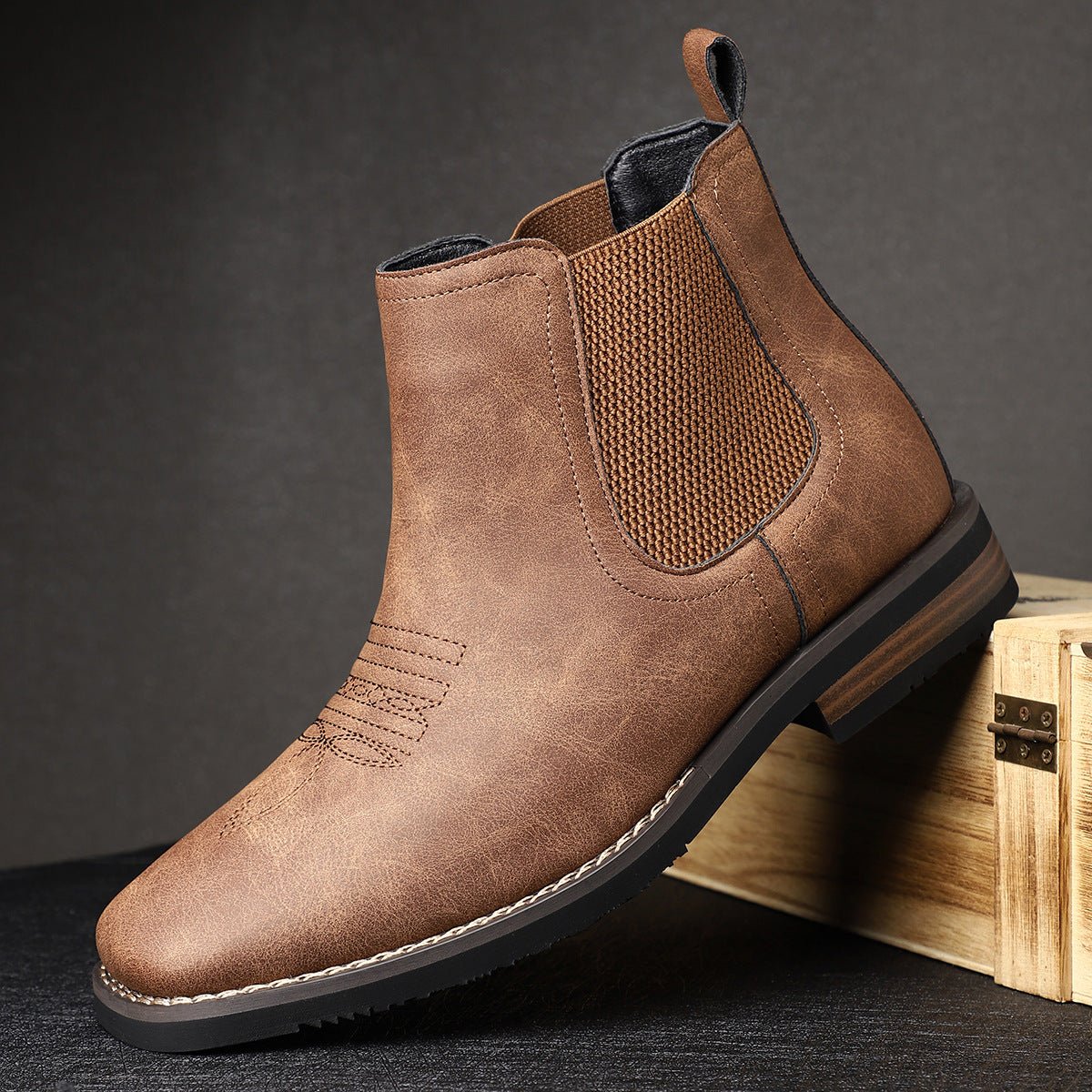 Daniel | Men's Western-Style Chelsea Slip-On Ankle Boots 7