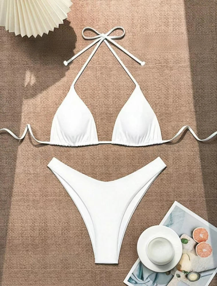 Dobbelt Stof Tanga Bikini Sæt | Badetøj til Damer 12