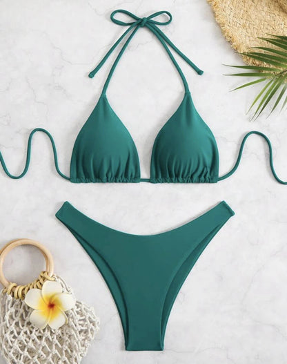 Dobbelt Stof Tanga Bikini Sæt | Badetøj til Damer 6