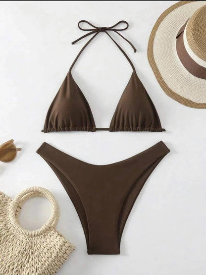 Dobbelt Stof Tanga Bikini Sæt | Badetøj til Damer 7