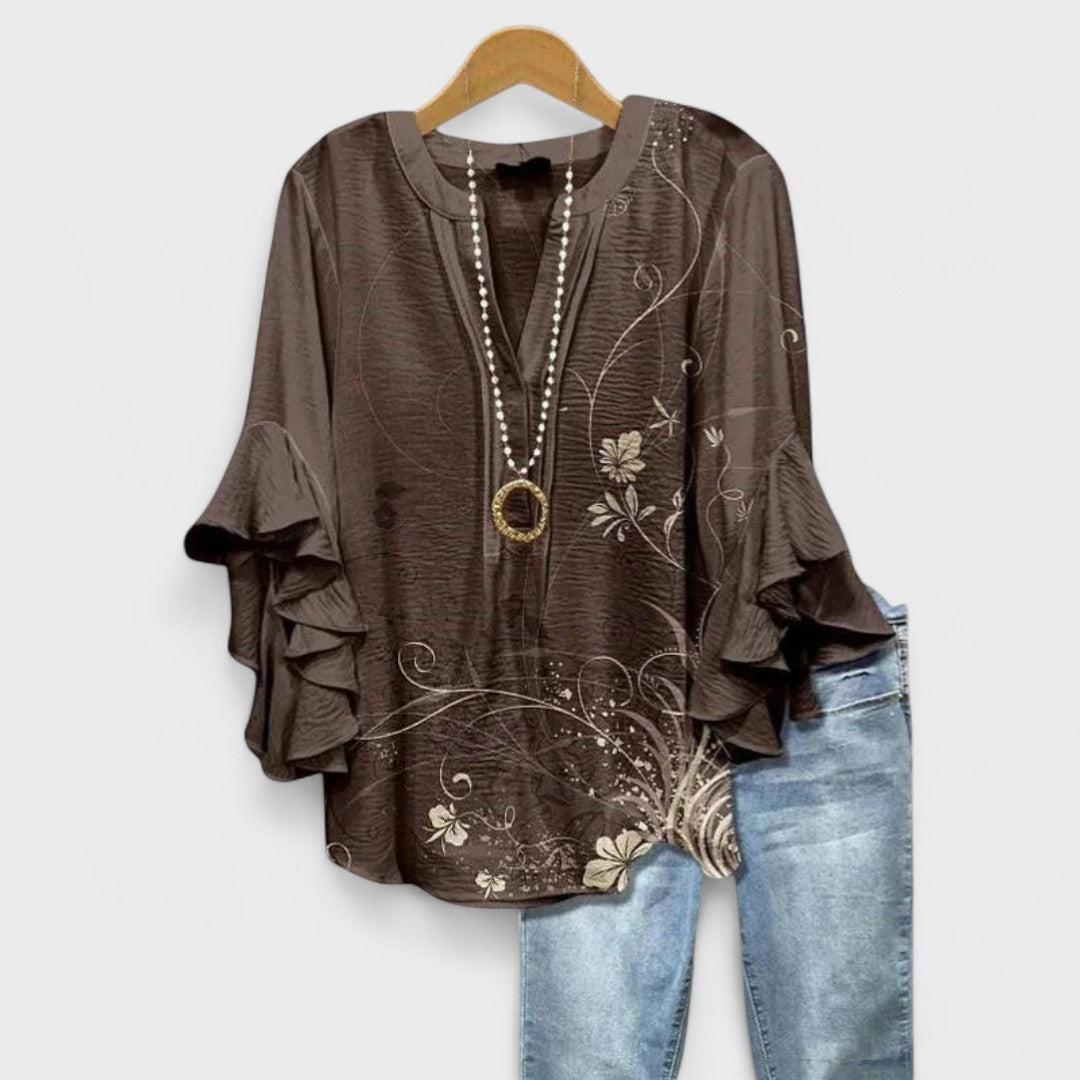 Elegant Bluse med Flæseærmer | Sommerbluse til Dame 3