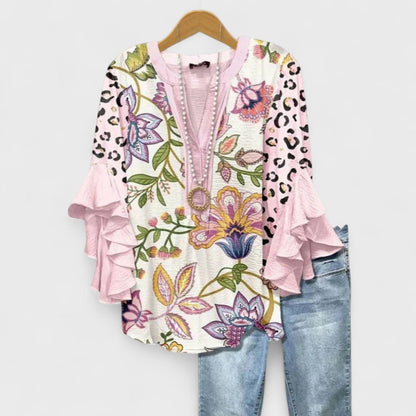 Elegant Bluse med Flæseærmer | Sommerbluse til Dame 8