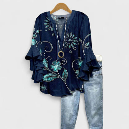 Elegant Bluse med Flæseærmer | Sommerbluse til Dame 9