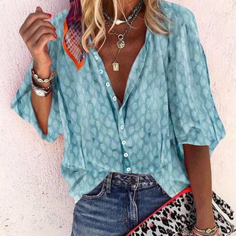 Elegant Damebluse | Afslappet Sommerbluse 0