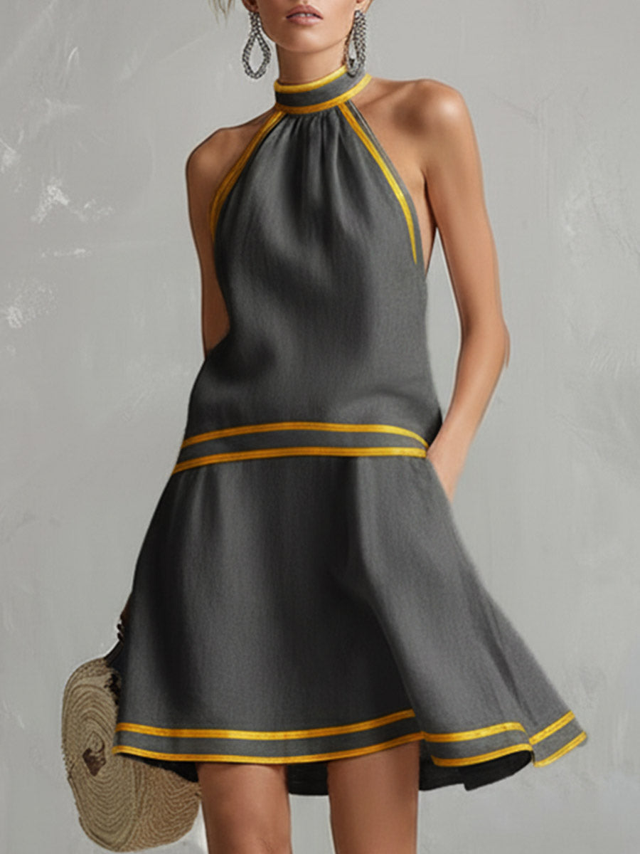 Elegant Minikjole med Halsholder | Sommerkjole 1