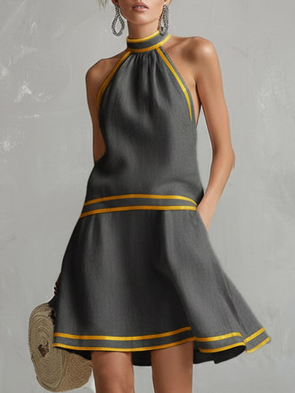 Elegant Minikjole med Halsholder | Sommerkjole 1