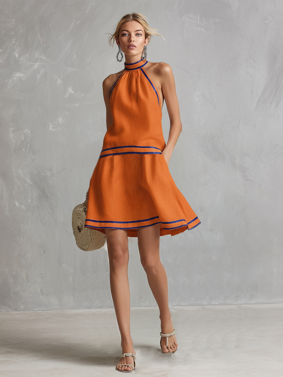 Elegant Minikjole med Halsholder | Sommerkjole 4