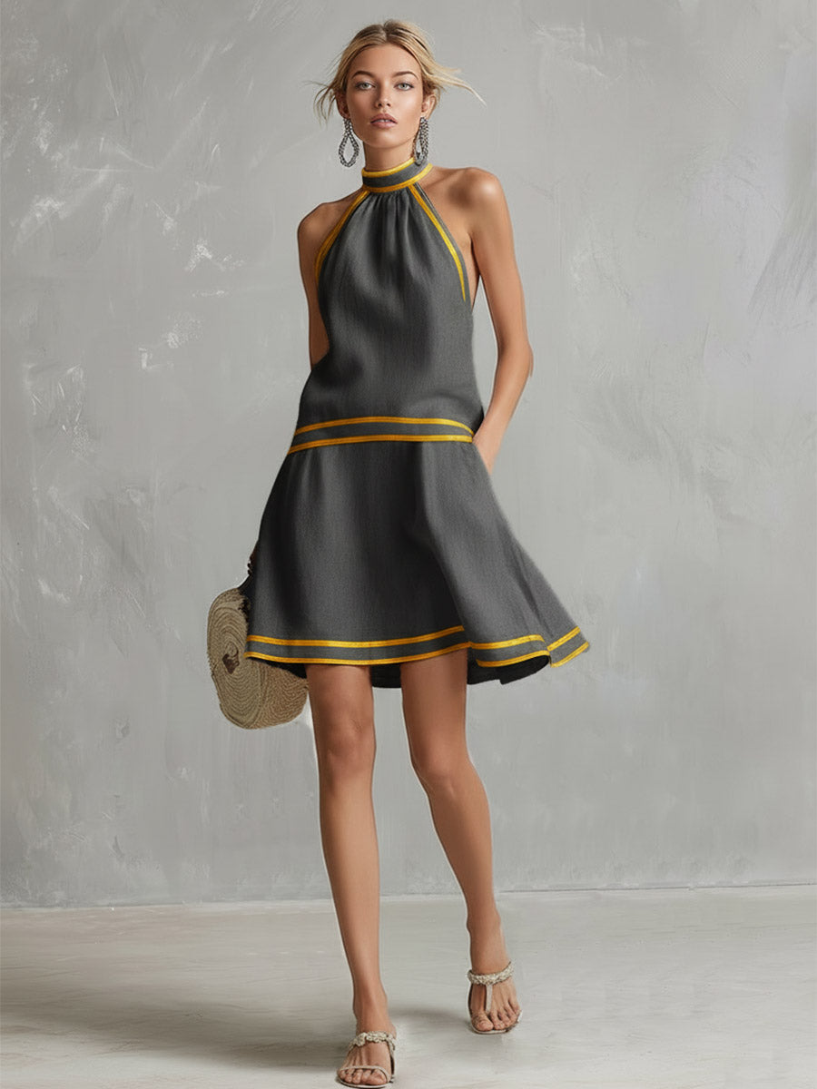 Elegant Minikjole med Halsholder | Sommerkjole 8