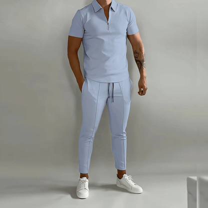 Elegant Poloshirt Sæt | Mænds Casual Outfit 2