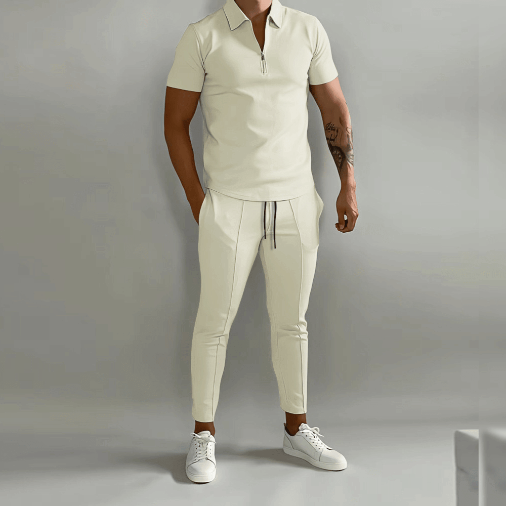 Elegant Poloshirt Sæt | Mænds Casual Outfit 3