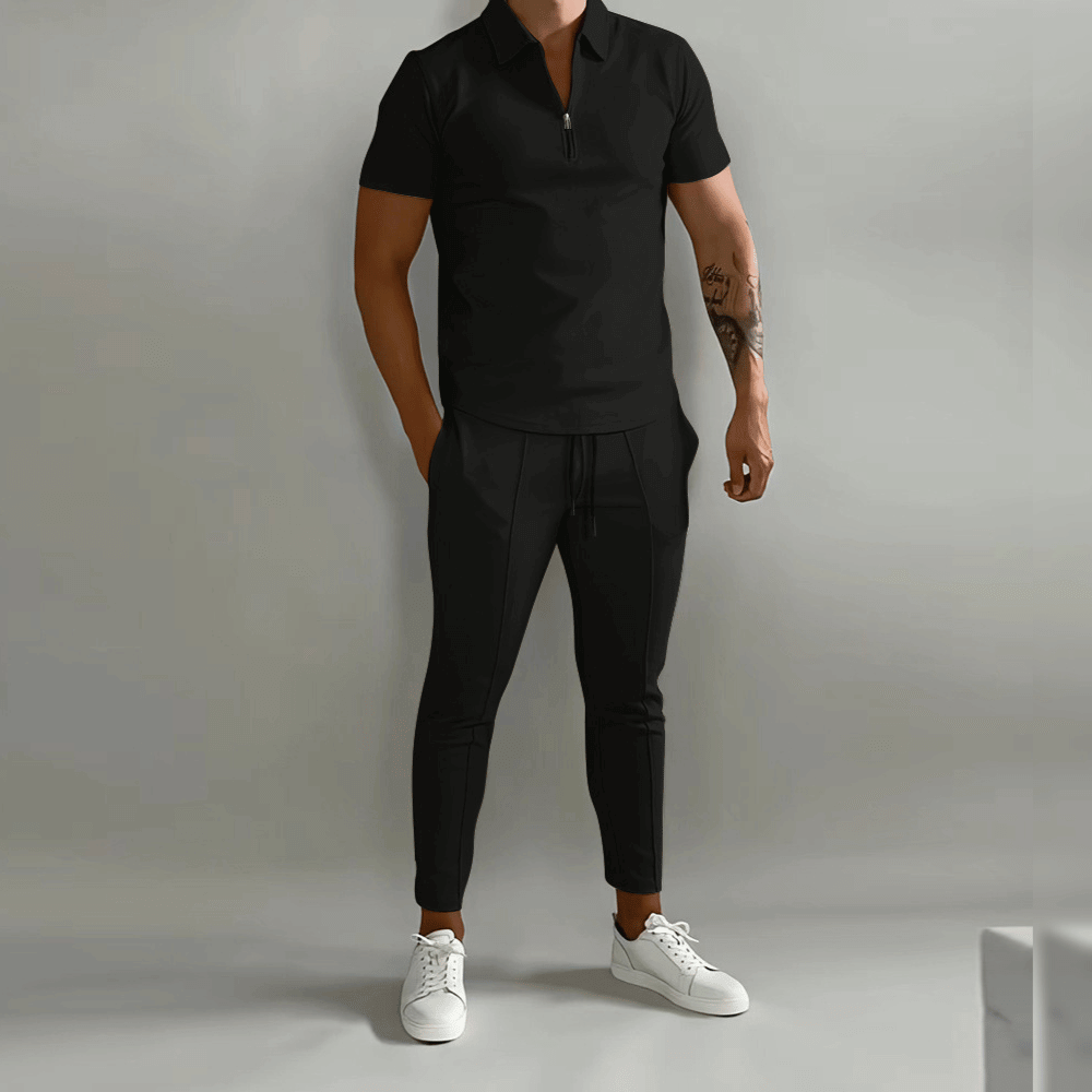 Elegant Poloshirt Sæt | Mænds Casual Outfit 4